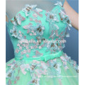 OEM Service Color personalizado vestido de baile organza vestido de noiva azul vestido de noite verde